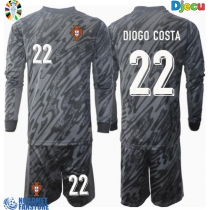 Portugal Diogo Costa #22 Golmanski Gostujuci Dres za djecu EP 2024 Dugi Rukav (+ Kratke hlače)